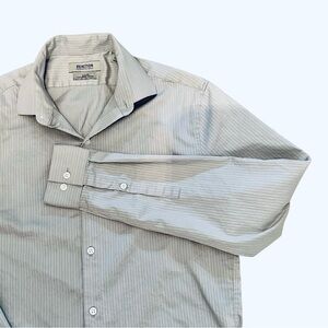 REACTION Kenneth Cole Long Sleeve Button Up Shirt - Mens Size Small 14 1/2 Gray